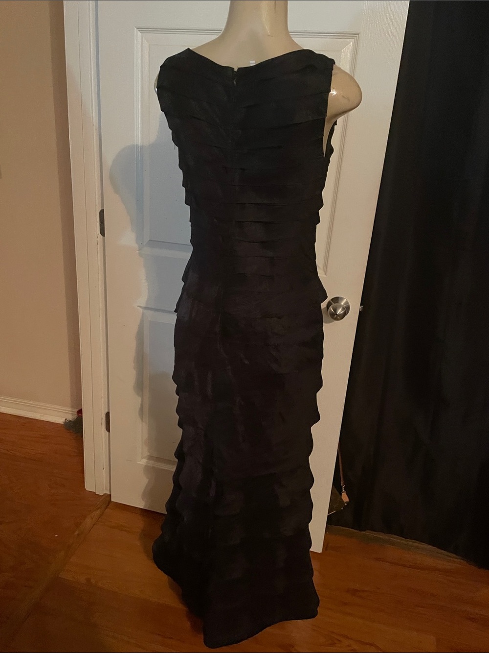 Adrianna Papell Black Tiered Maxi Dress - Picture 3 of 4